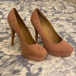 Lauren Conrad pink/rose suede heels